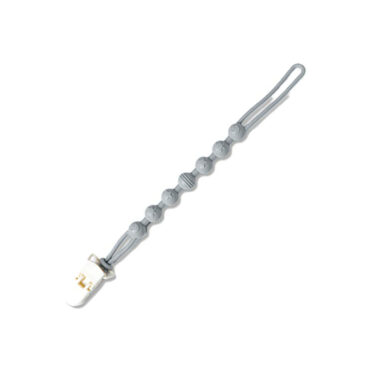 Ninoo Silicone Pacifier Clip (Plastic) Light Gray