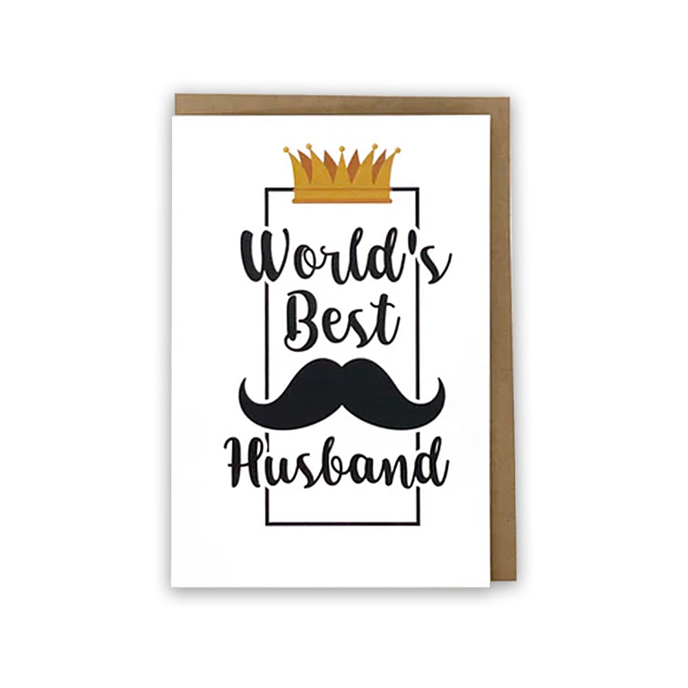 Far Designs Large Card - World's Best Husband