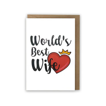 Far Designs Large Card - World's Best Wife