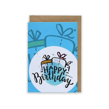 Far Designs Mini Card - Happy Birthday Blue