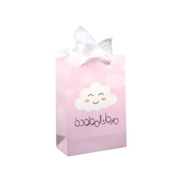 Far Designs Gift Paper Bag - Pink Cloud