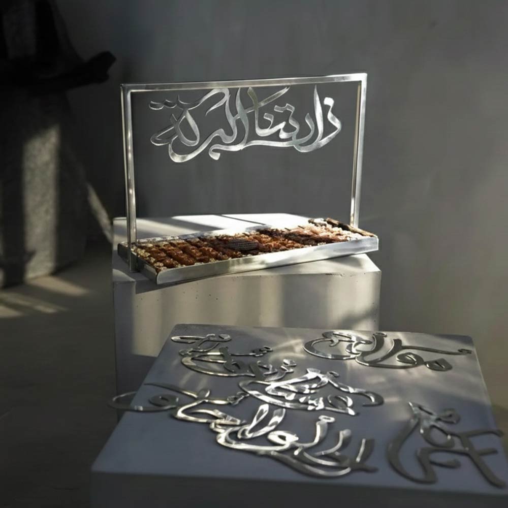 The Steel Phrases Tray Set - Silver