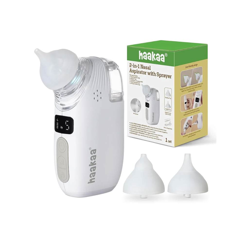 Haakaa Electric Baby Nasal Aspirator with Sprayer 2-in-1