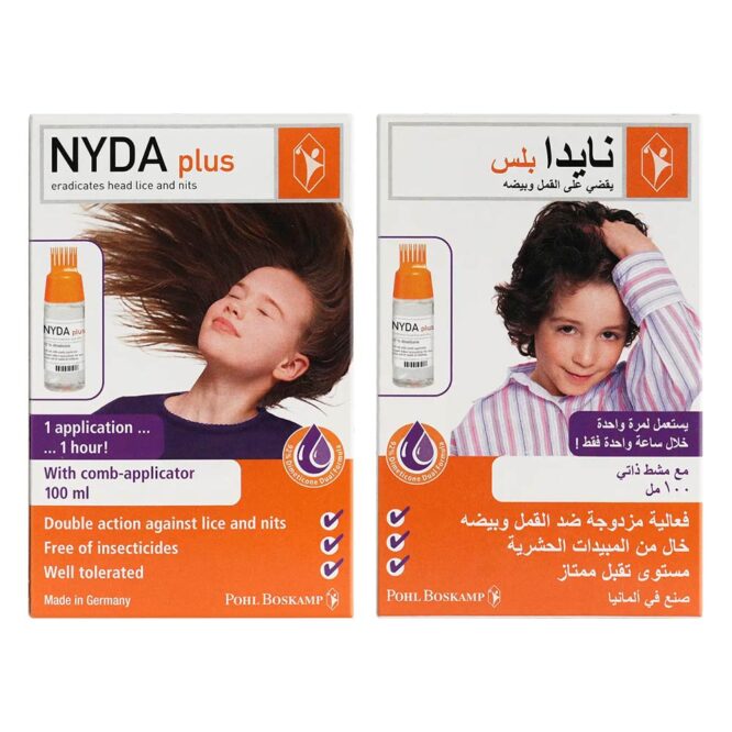 Nyda Plus Eradicates Head Lice Nits with Comb-Applicator 100ml