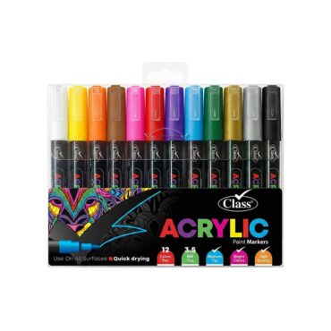 Class Acrylic Paint Markers - 12 Markers