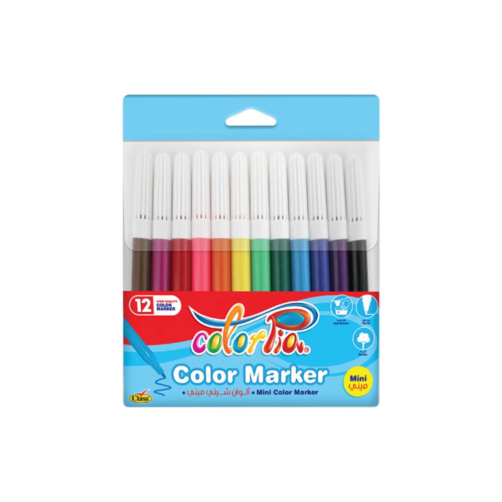Class Colorpia Mini Color Markers - 12 Markers