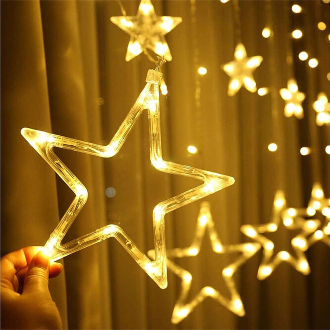 Ramadan Acrylic Battery String Lights 3 Meter - Small & Large Stars