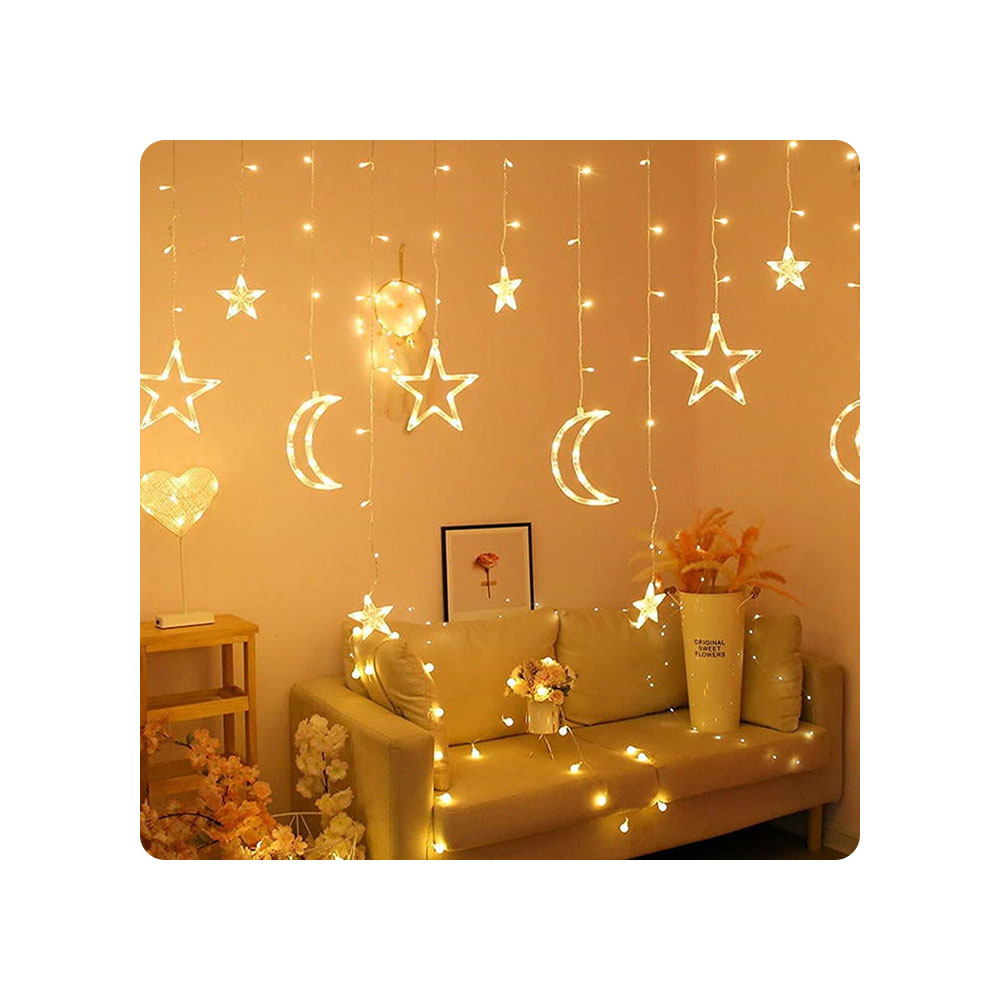 Ramadan Acrylic Battery String Lights 3 Meter - Holo Crescent & Stars