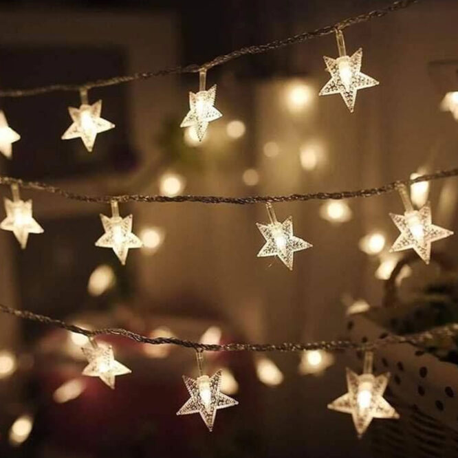 Ramadan Acrylic Battery String Lights 3 Meter - Small Shiny Stars