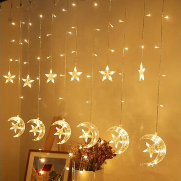 Ramadan Acrylic Battery String Lights 3 Meter - Small Crescent with Stars