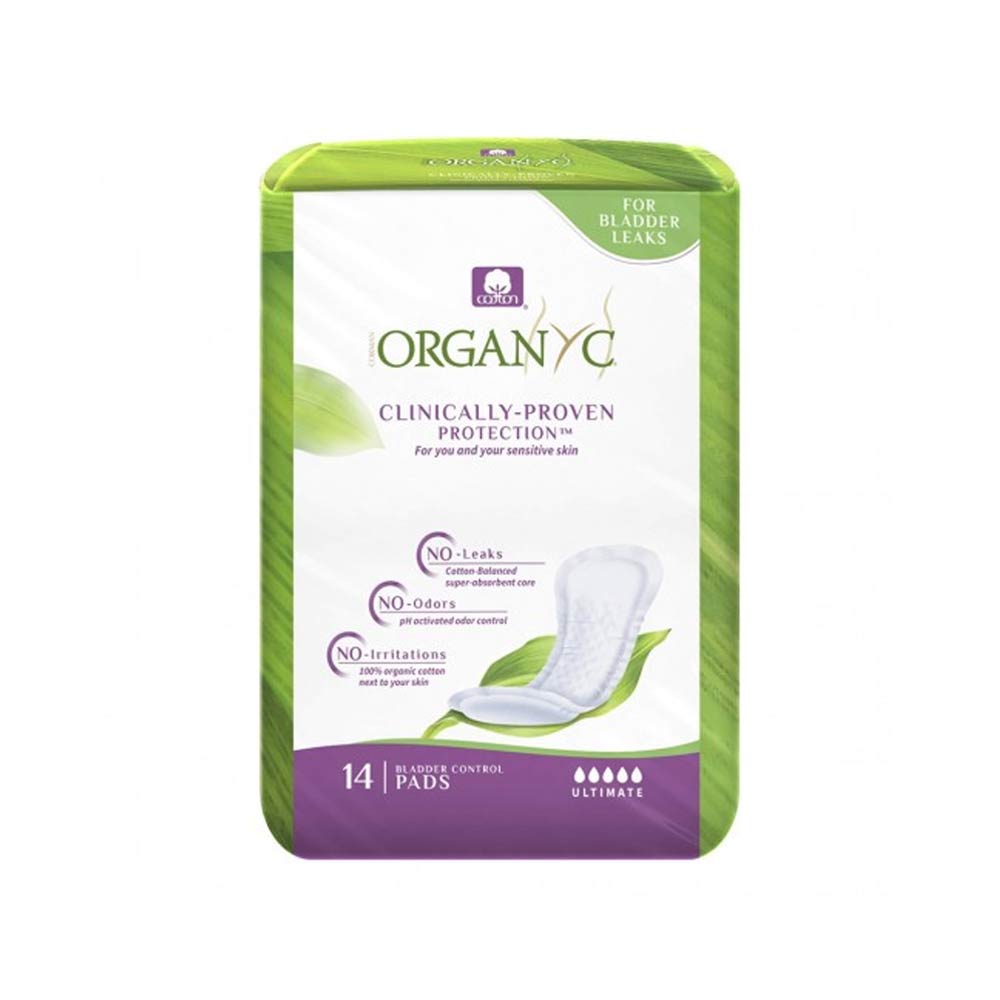 Organyc Bladder Control Ultimate Pads for Sensitive Skin - 14 Pcs