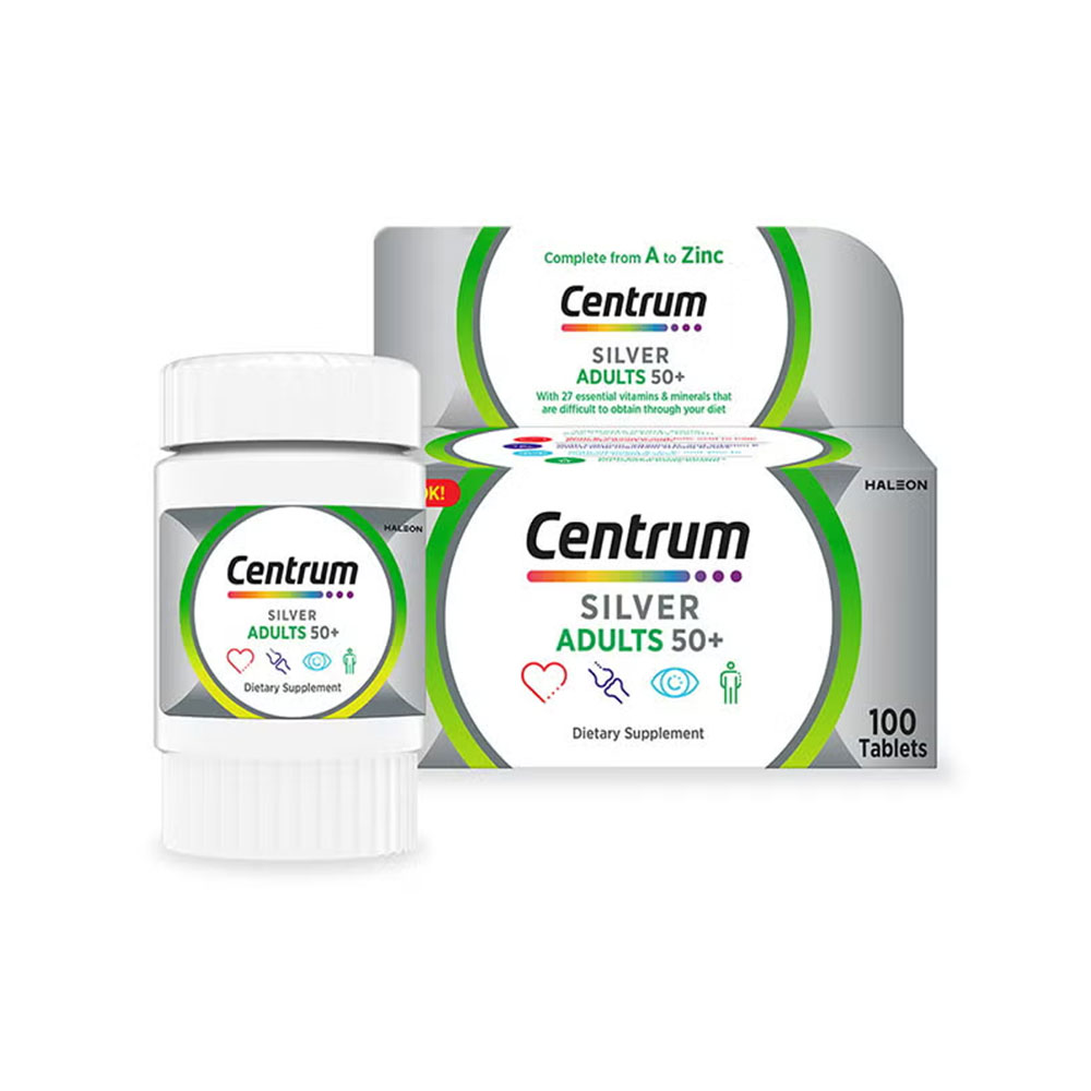 Centrum Silver Adults 50+ Multivitamins - 100 Tablets