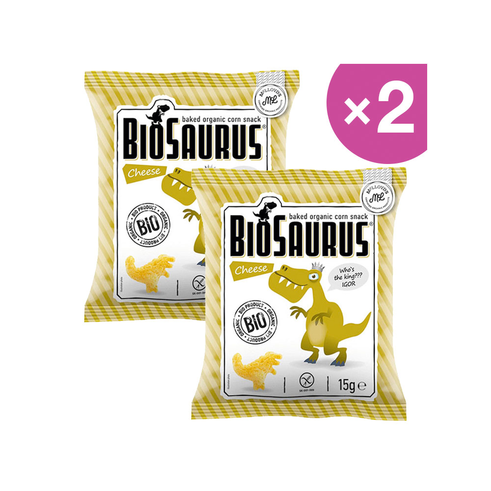 Mclloyds Biosaurus Corn Snack with Cheese (7m+) 15gm | Pack of 2