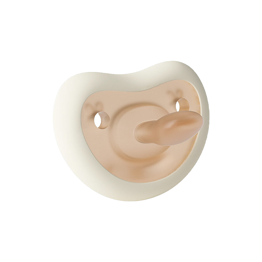 Bebina Silicone Happy Face Pacifier (3m+) Creamy White