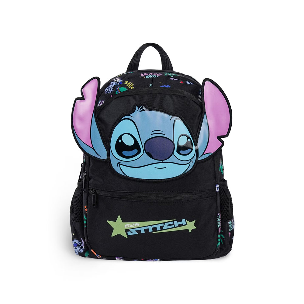 Disney Kids Backpack 13-Inch | Stitch, Black