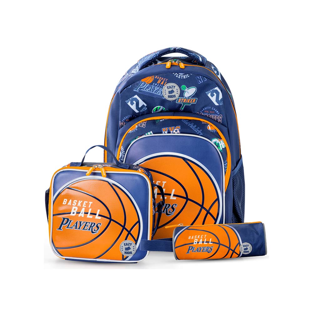 Eazy Kids School Backpack Set of 3 - Basketball