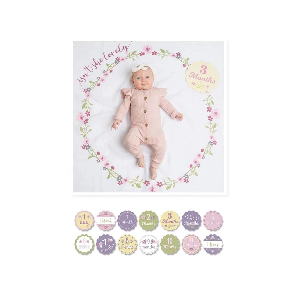 Lulujo Baby's First Year Milestone Blanket & Cards Set - Isn't She Lovely