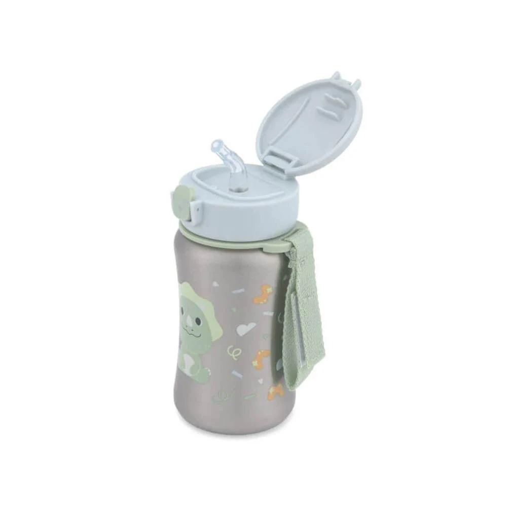 Skip Hop Besties Squad Stainless Steel Straw Bottle 350ml (12m+) Dino