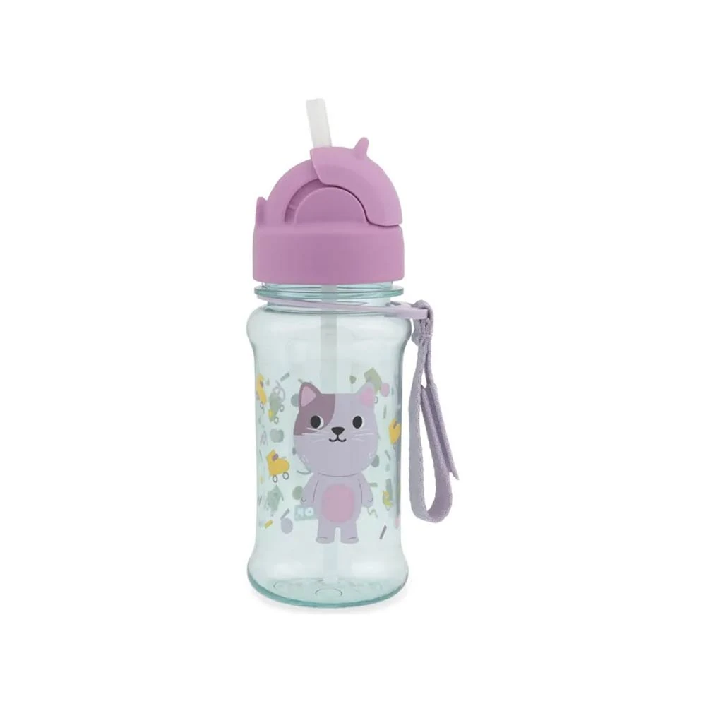 Skip Hop Besties Squad Tritan Straw Bottle 355ml (12m+) Cat